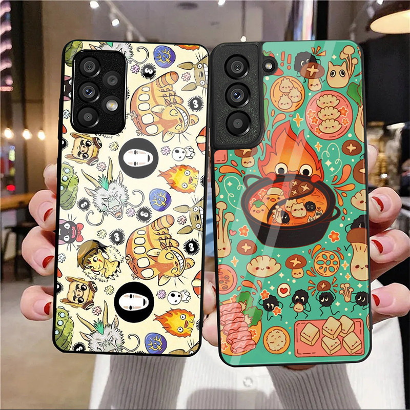 Howls Moving Castle Studio Ghibli 05 แก้วสําหรับ Samsung Galaxy A14 A16 A30 A22 A32 A33 A15 A35 A42 