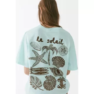 H&M(เอชแอนด์เอ็ม) เสื้อยืดโอเวอร์ไซส์พิมพ์ลาย ผู้หญิง 1341689_1