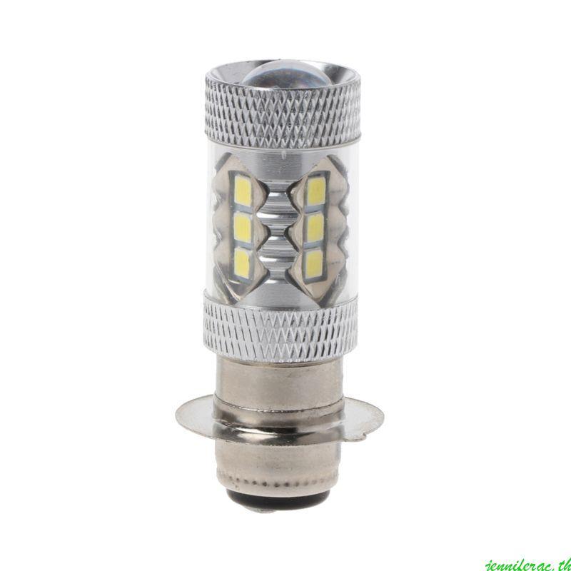 Jenniferac จักรยานรถจักรยานยนต์ไฟหน้าหลอดไฟหมอก PX15D H6 80W 6500K 16 LED ไฟวิ่งกลางวัน