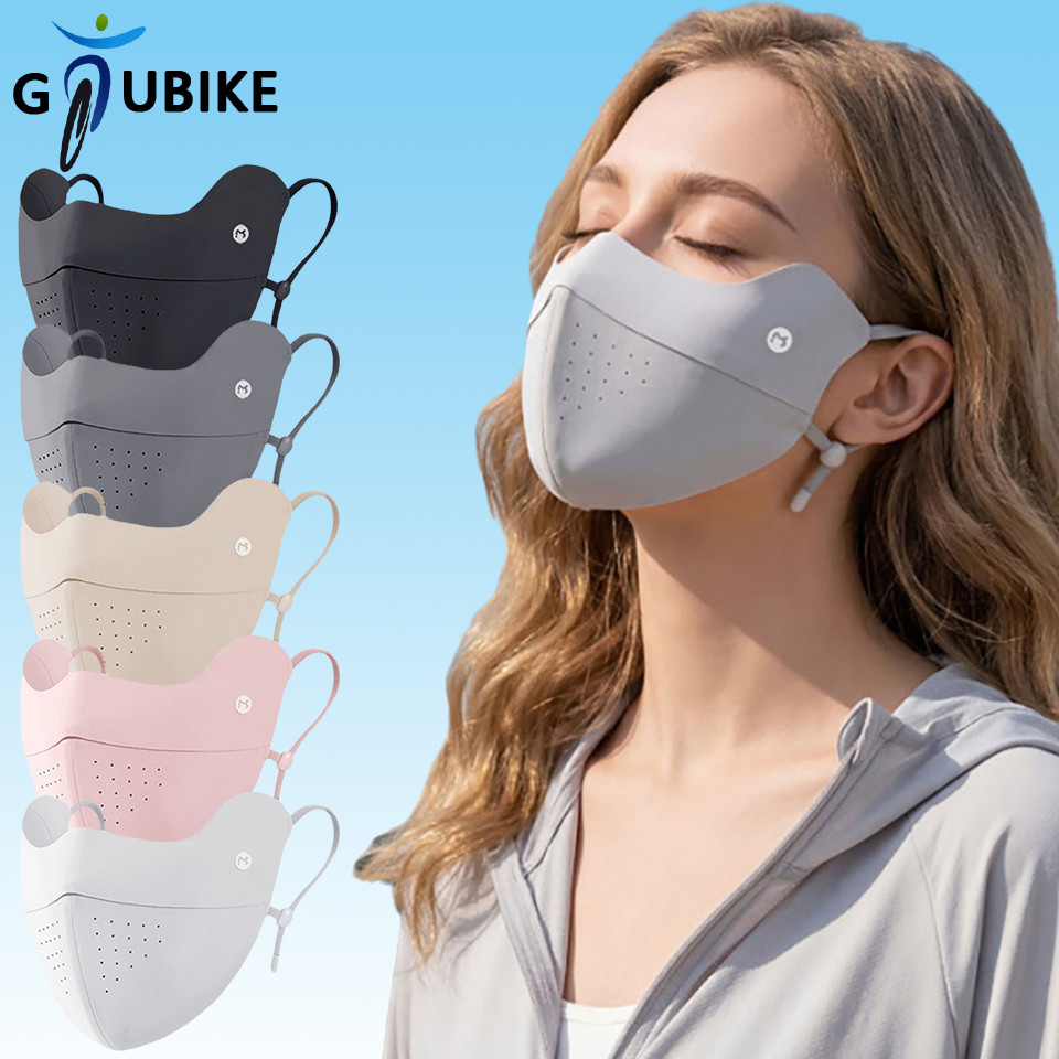 GTUBIKE UPF50+ ฤดูร้อนไม่มีรอยต่อ Ice-Silk Breathable Anti-UV น้ําหนักเบากลางแจ้ง Sunproof 3D หน้ากาก