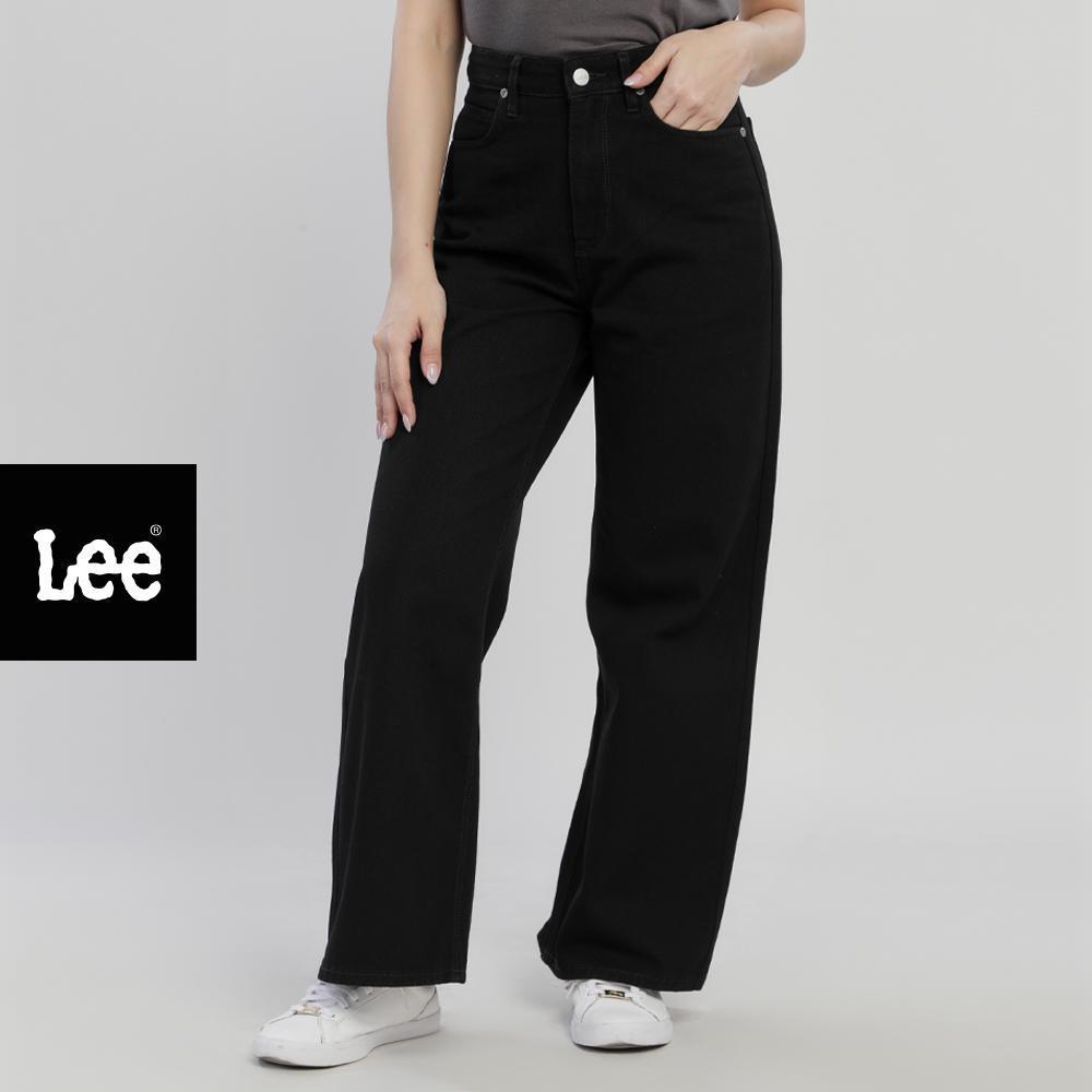 LEE กางเกงยีนส์ผู้หญิง เอวสูง ทรงขากว้าง รุ่น LE F325WWIDF03  สีดำ