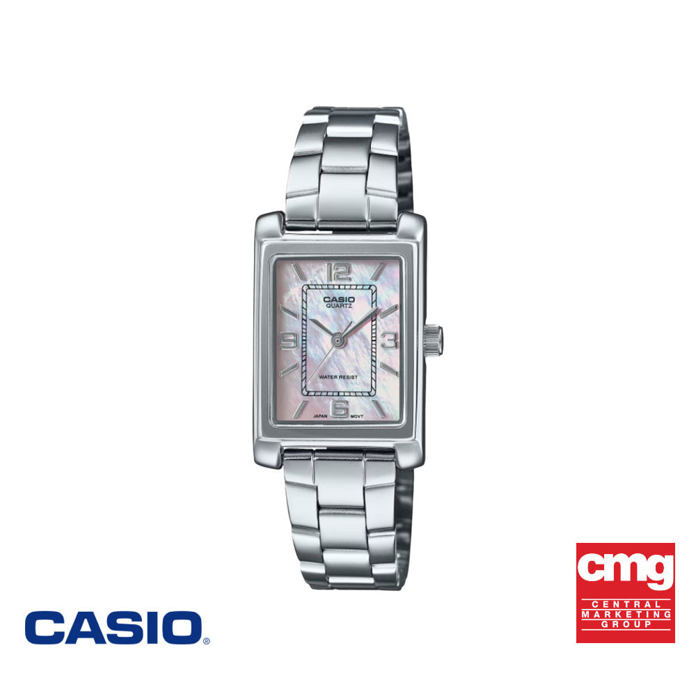 Casio นาฬิกาข้อมือ CASIO รุ่น LTP-1234DS-4ADF สายสแตนเลส สีชมพู