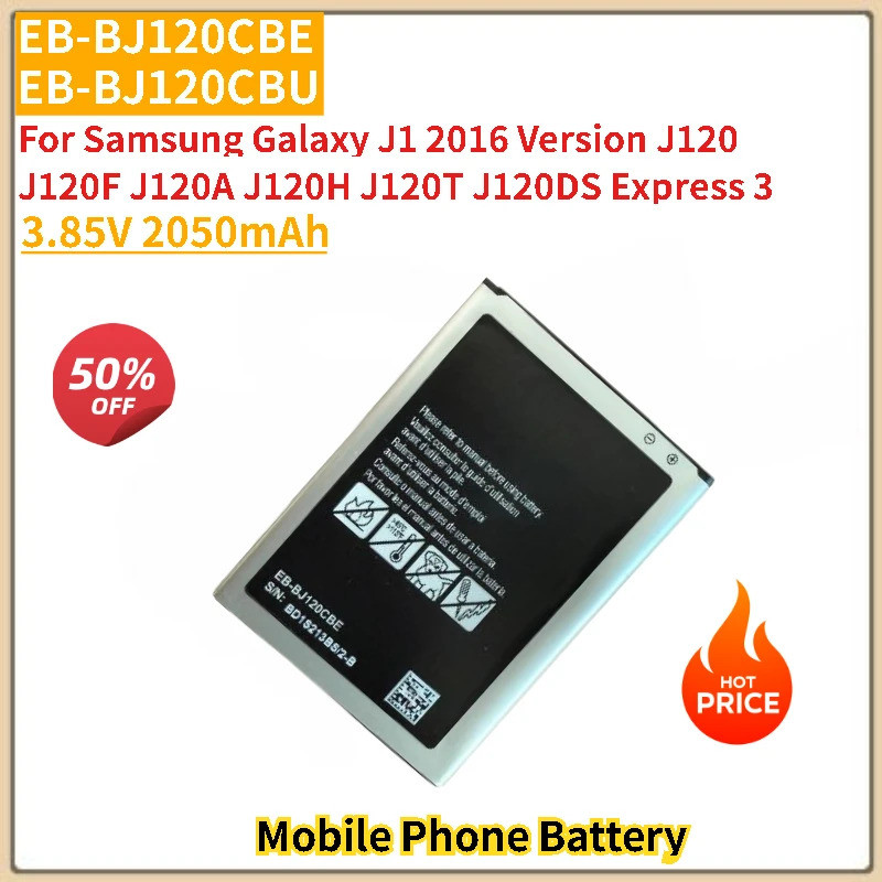 2050mAh แบตเตอรี่ EB-BJ120CBE EB-BJ120CBU สําหรับ Samsung Galaxy J1 2016 รุ่น J120 J120F J120A J120H