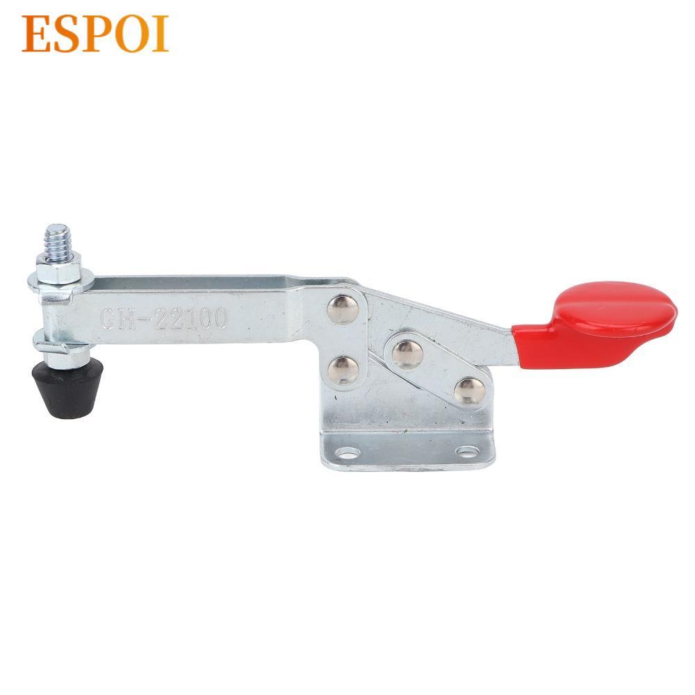 ESPOI Toggle Clamp, Iron Multifunctional Quick Release Toggle Clamp, Heavy Silver แนวนอน Toggle Clam