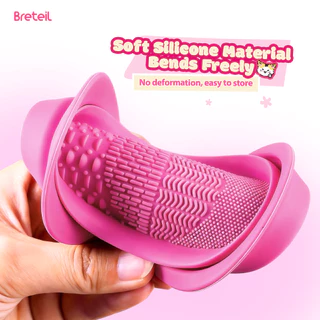 Breteil ชามซิลิโคนสำหรับทำความสะอาดแปรงแต่งหน้า - ดีไซน์พับได้ สำหรับทำความสะอาดแปรงแต่งหน้าและฟองน้ำแต่งหน้า BR-W11