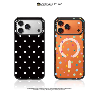 Simple สีสัน Polka Dot เคสโทรศัพท์แม่เหล็กสําหรับ iPhone 17Pro Max 17Air 16 Plus 17 16 15 14 13 12 Pro Max กรณีกันกระแทกป้องกันปลอก