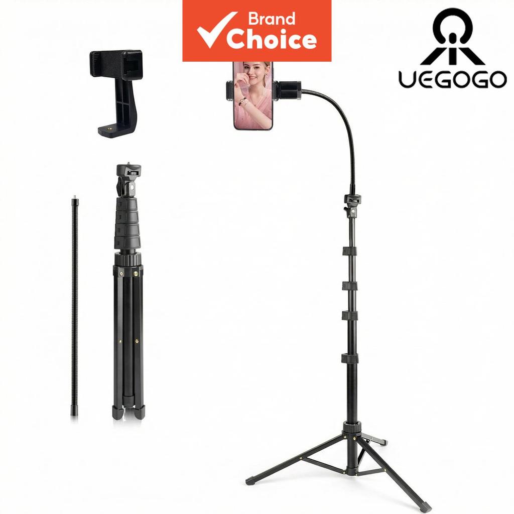 ขาตั้งกล้องโทรศัพท์สําหรับ Uegogo 1.6 ม. Quick Storage พร้อมท่อแบบยืดหยุ่นสําหรับ Video Live