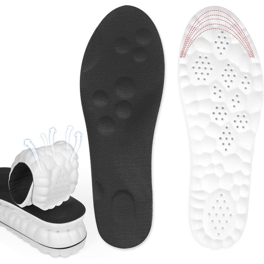 Steppers Insoles สําหรับผู้ชายและผู้หญิง, 4D Cloud Footstr Insoles พร้อม Arch Support, สบายและBreath
