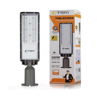 ไฟถนนLED มีเซ็นเซอร์ เปิดปิดอัตโนมัติ 50W 100W 150W 200W ใช้ไฟบ้าน ACโคมไฟถนน