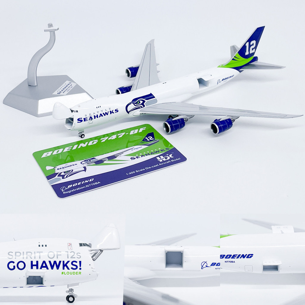 1: 400 Seattle Seattle Boeing Original Factory B747-8F Cargo เครื่องบิน N770BA เครื่องบินรุ่นคอลเลกช