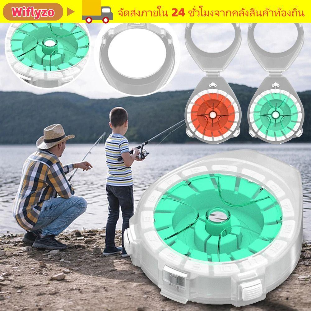 WIFLYZO กระดานไขลาน 1 ชิ้น, กล่องสายหลักตกปลาฝากลม, มัลติฟังก์ชั่นแบบพกพาที่ทนทานพร้อมกล่องเก็บสายอุปกรณ์ป้องกันการกลับด้านอุปกรณ์ตกปลา