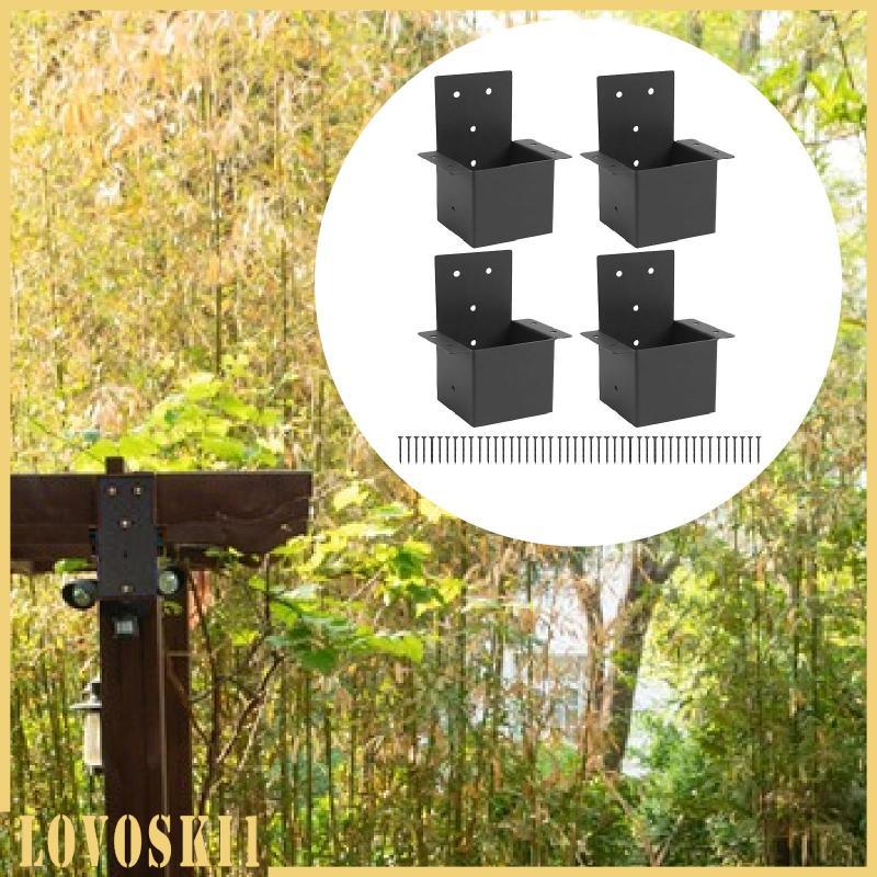 [Lovoski1] 4x Pergola - ชุดศาลาฮาร์ดแวร์ความเสถียรสูง 4"x4" (จริง 3.6"x3.6") Post-Top Rafter Clamp ส