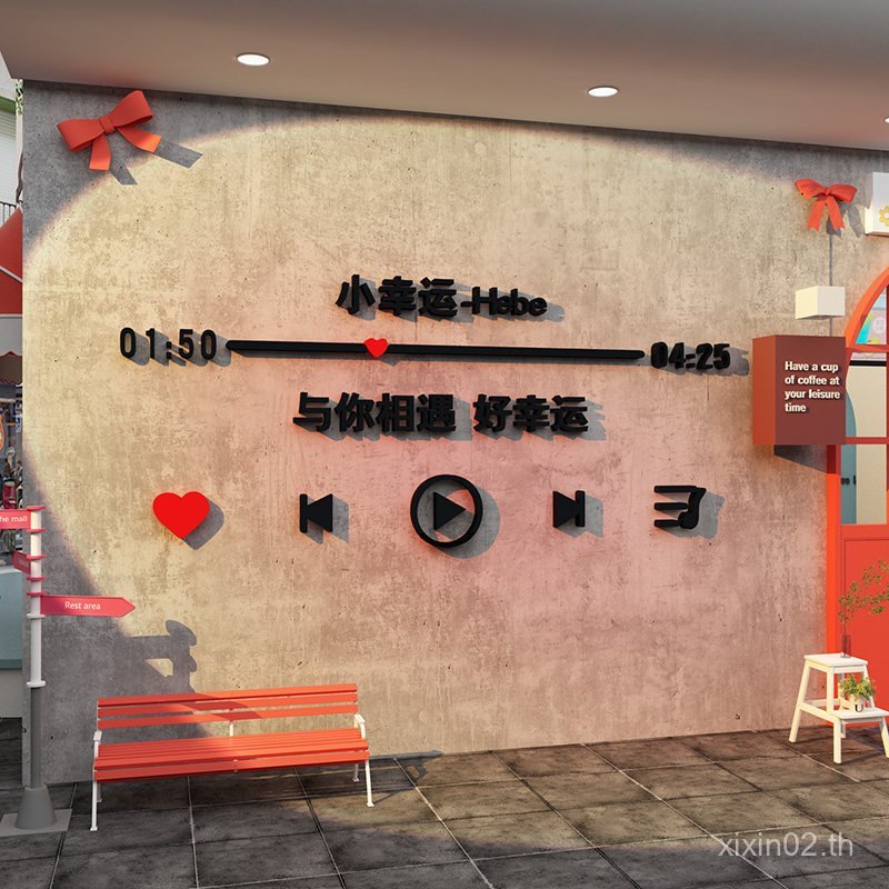 Jay Chou Sunny Lyrics สติ๊กเกอร์ติดผนัง Influencer Punch-in รูปแบบพื้นที่ภาพถ่ายกลางแจ้งภูมิทัศน์อัล