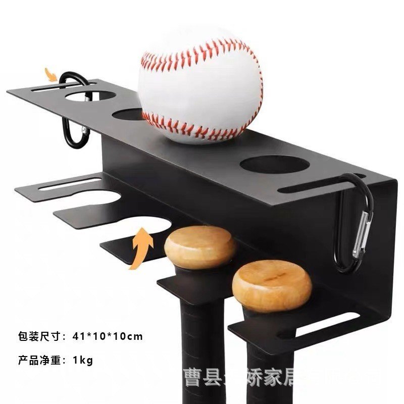 Art Hook ขาตั้งจอแสดงผลไม้เบสบอลไม้เบสบอล Simple Bat Storage ขาตั้งติดผนังเหล็กเบสบอล M7L3