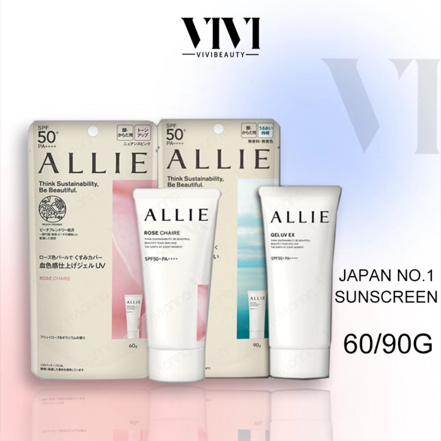 100% Right Spot Goods Allie Sunscreen UV 60g/90g Sunscreen Allie Gel UV EX, Allie Extra UV Gel SPF50