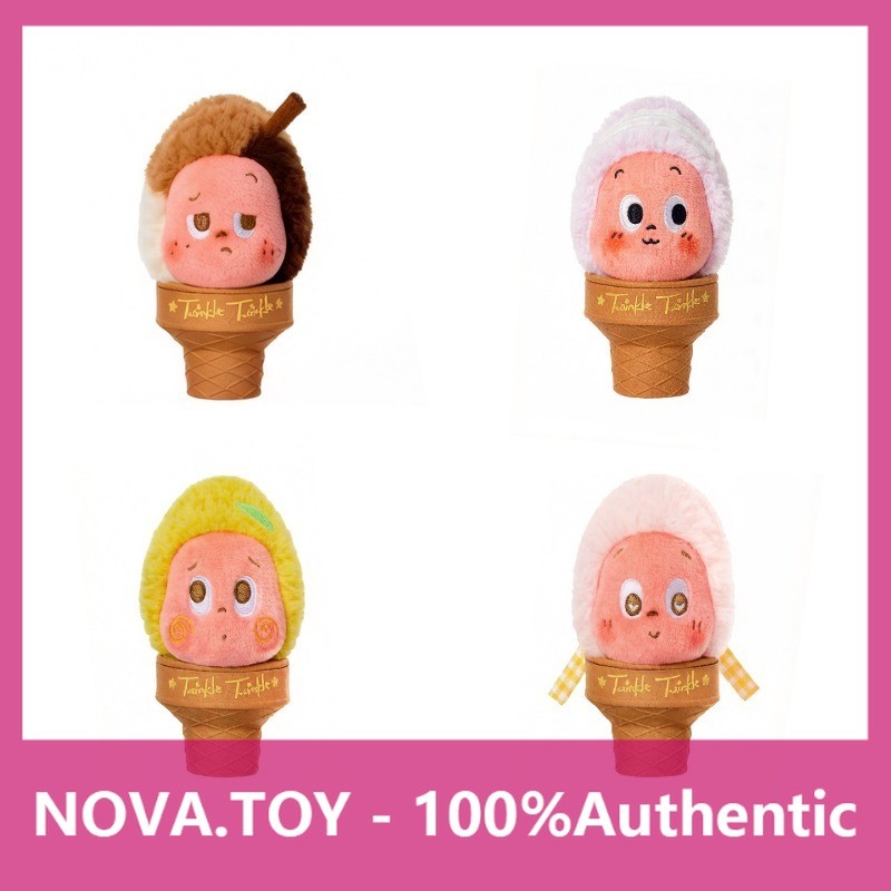 POPMART POPMART Starman ยินดีต้อนรับสู่ Moon Surface Series Ice Cream Plush Pendant Mystery Box