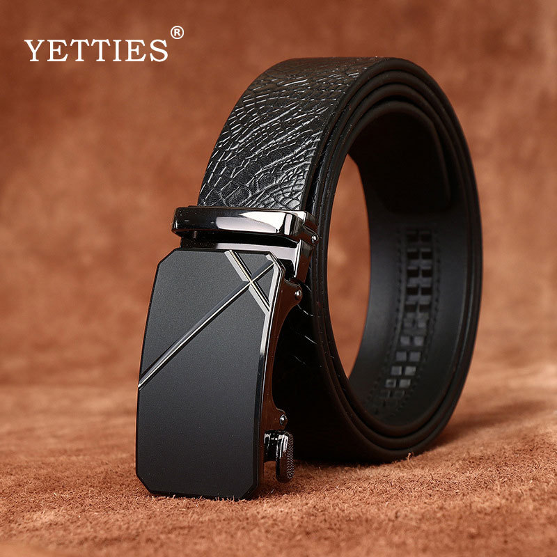 เข็มขัดหนังวัวแท้ ขนาด 3.5 ซม. มีระบบปรับ.automatic belt buckle เหมาะสำหรับการแต่งกายในธุรกิจ