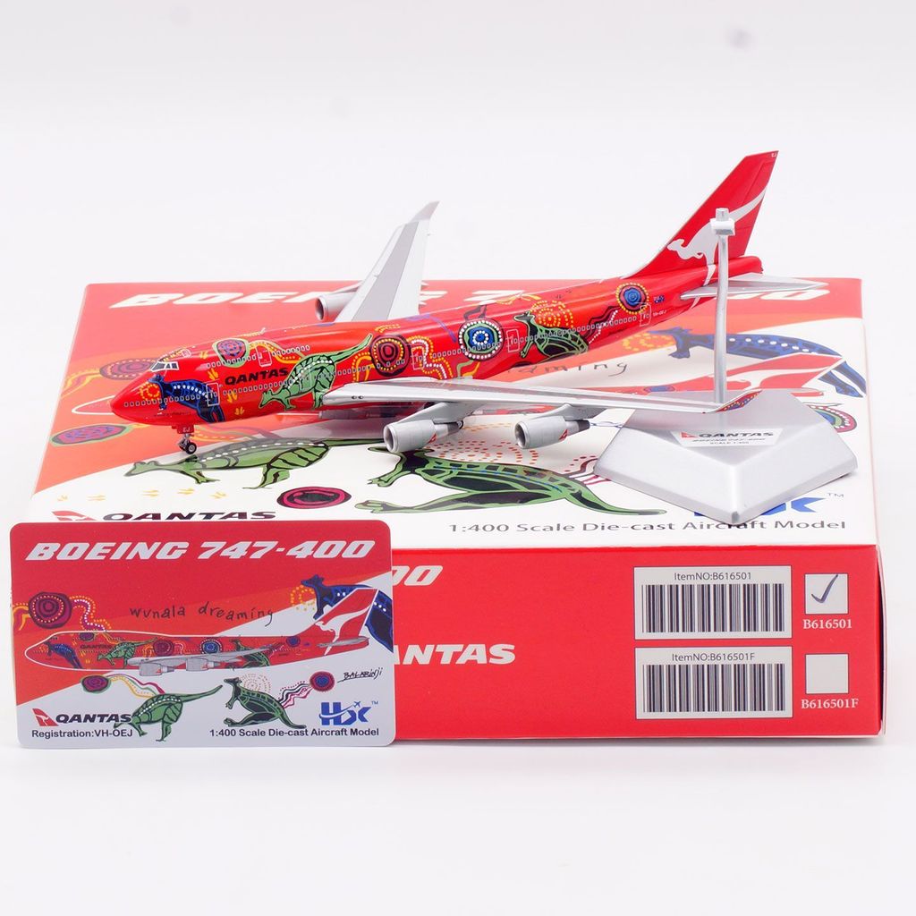 HX รุ่น 1/400 Australian Airlines B747-400 VH-OEJ วัสดุโลหะผสม Airliner รุ่น