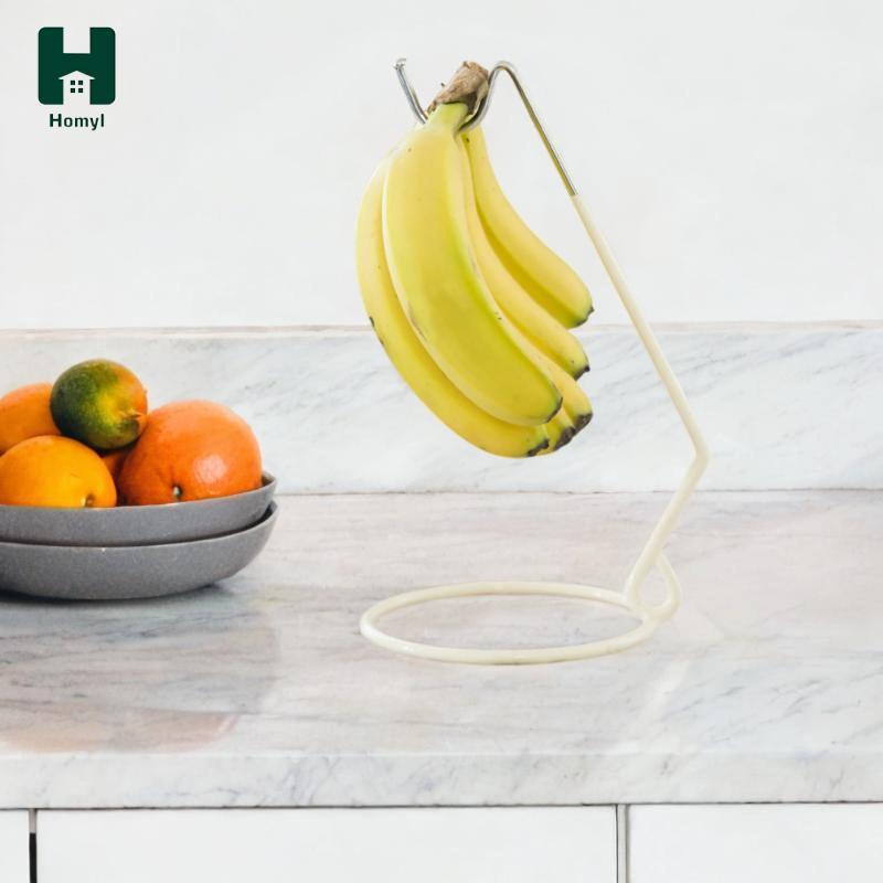 Homyl Banana Tree Stand Hook, Banana Stand Hanger, Modern Creative Fruit Storage Organizer, Kitchen 