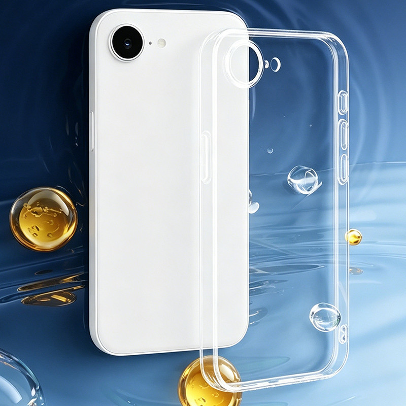 เคสซิลิโคน TPU แบบนุ่มบางเฉียบคริสตัลใสสําหรับ iPhone 16E 17E ฝาหลังป้องกัน