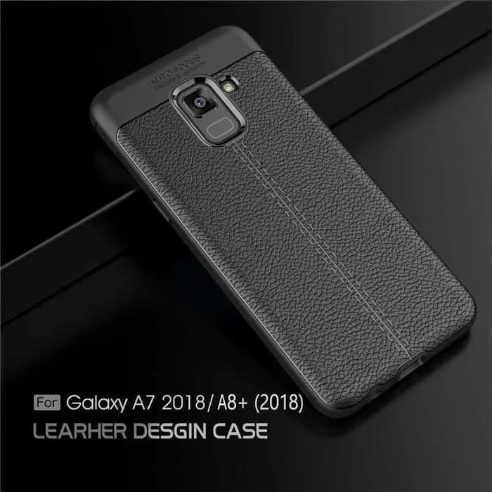CASE SAMSUNG A8 2018 / A8 PLUS AUTOFOCUS SILICON CARBON LEATHER CASE