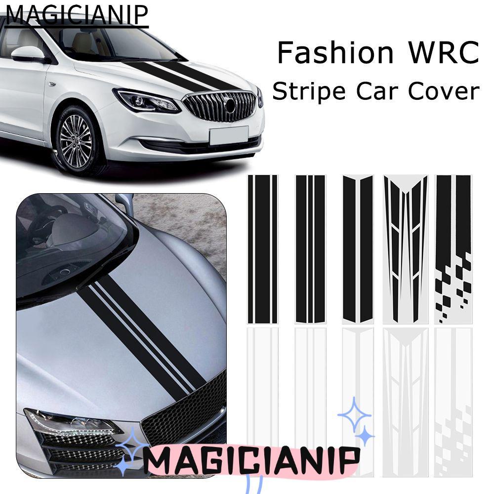 MAGICIANIP สติ๊กเกอร์ฝากระโปรงอุปกรณ์เสริมภายนอก Racing กีฬาสไตล์วัสดุไวนิลตกแต่งรถหัว