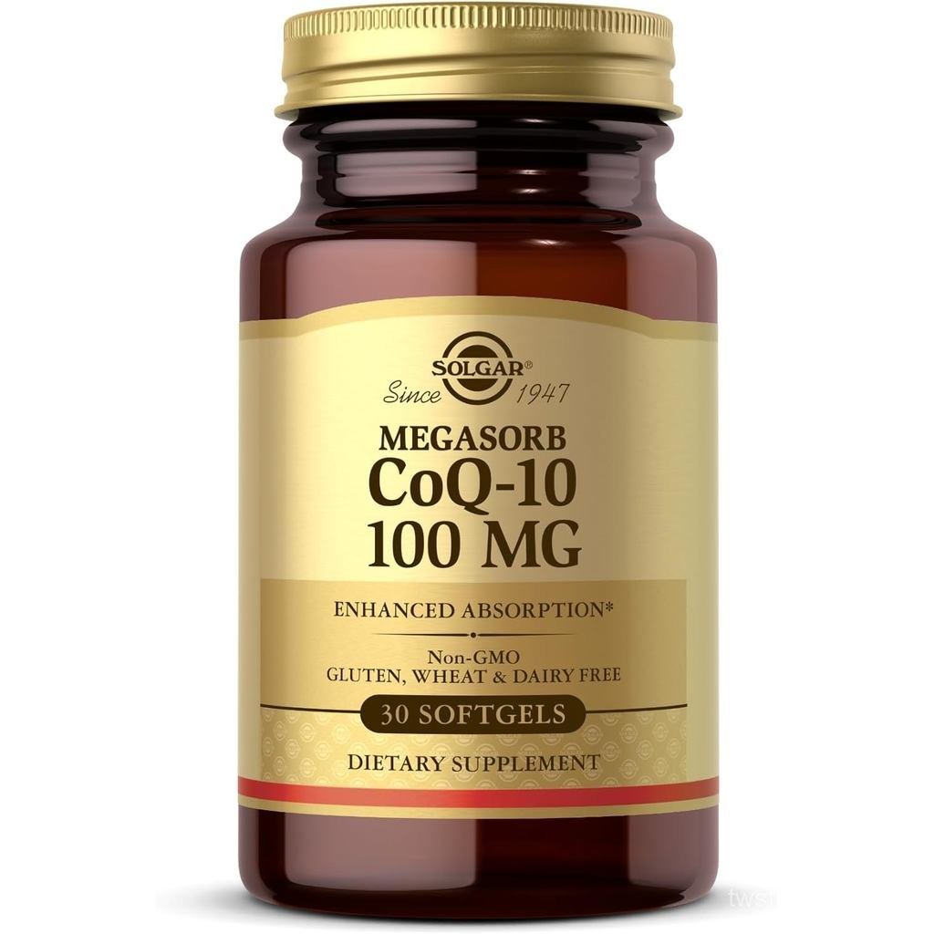Solgar CoQ-10 (Coezyme Q-10) 100 mg Softgels - แพ็ค 30 - สําหรับ Busy Schedule และ Over 50s - ช่วยเซ