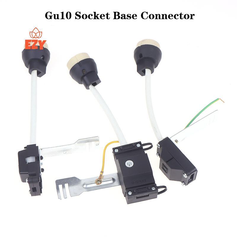 EZY GU10 ผู้ถือโคมไฟฐานเซรามิคและ Terminal Blo/Bridge W และฉนวนสําหรับ GU10 ฐานฮาโลเจน Soe GU10 หลอด