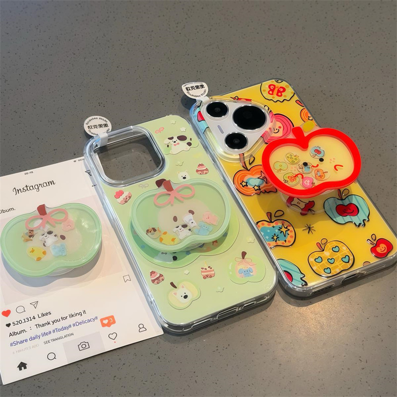 แอปเปิ้ลสีเขียว jellycat Shake Happy เหมาะสําหรับ ihone16promax Apple 15pro เคสโทรศัพท์ 14 สไตล์ใหม่
