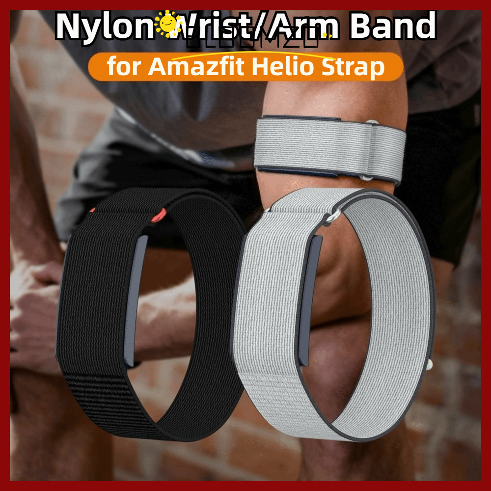 จัดส่งจากประเทศไทย สายรัดฟิตเนสBLOOMZO, การออกแบบแบบห่วงปรับสายกีฬา Bicep Band, สายรัดข้อมือทดแทนไนลอนระบายอากาศสําหรับสาย Amazfit Helio