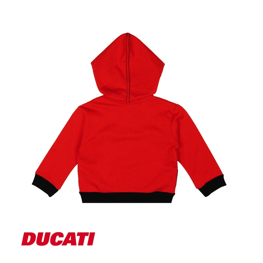เสื้อกันหนาวสำหรับเด็กผู้ชาย ลาย Ducati มีฮู้ด สวมใส่ง่ายและอบอุ่น