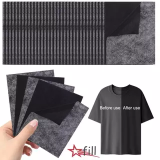 FILL 1/10 ชิ้นสีดําเสื้อผ้า Restorer แผ่น, ซักรีด Universal เสื้อผ้า Blackening ฟิล์ม, แบบพกพาใช้งานง่าย Anti Fade กระดาษย้อมสีดําสําหรับซักผ้า|เสื้อผ้าดํา ไบรท์เทนนิ่ง
