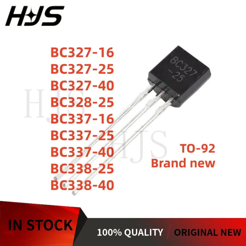 100 ชิ้นใหม่ BC327-16 BC327-25 BC327-40 BC328-25 BC337-16 BC337-25 BC337-40 BC338-25 BC338-40 TO-92 