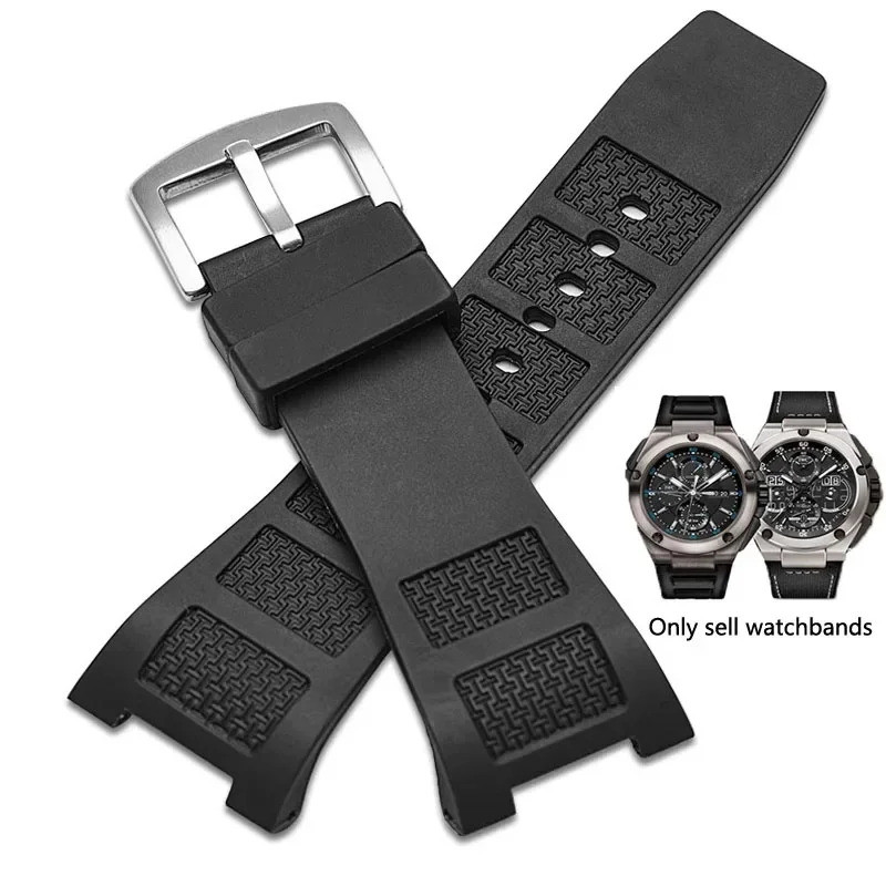 For IWC Silicone Concave Interface Men with Tool Watchband Engineer Iw323602 Iw376501 Iw322503 30x16