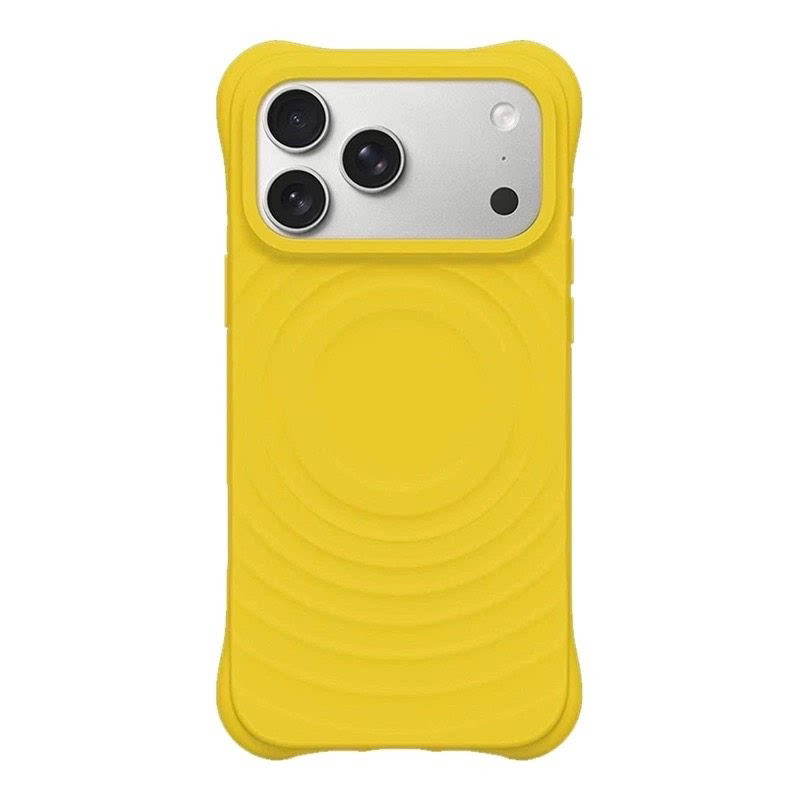 CASET เปลือกลูกฟูกสีฟ้ามิ้นต์ ipple เหมาะสําหรับ Apple 17ProMax เคสโทรศัพท์มือถือ Electr-optical สีเหลือง blooming powder ซิลิโคน iPhone16/15/14/13 ป้องกันการล่มสลาย 17 เคสป้องกัน
