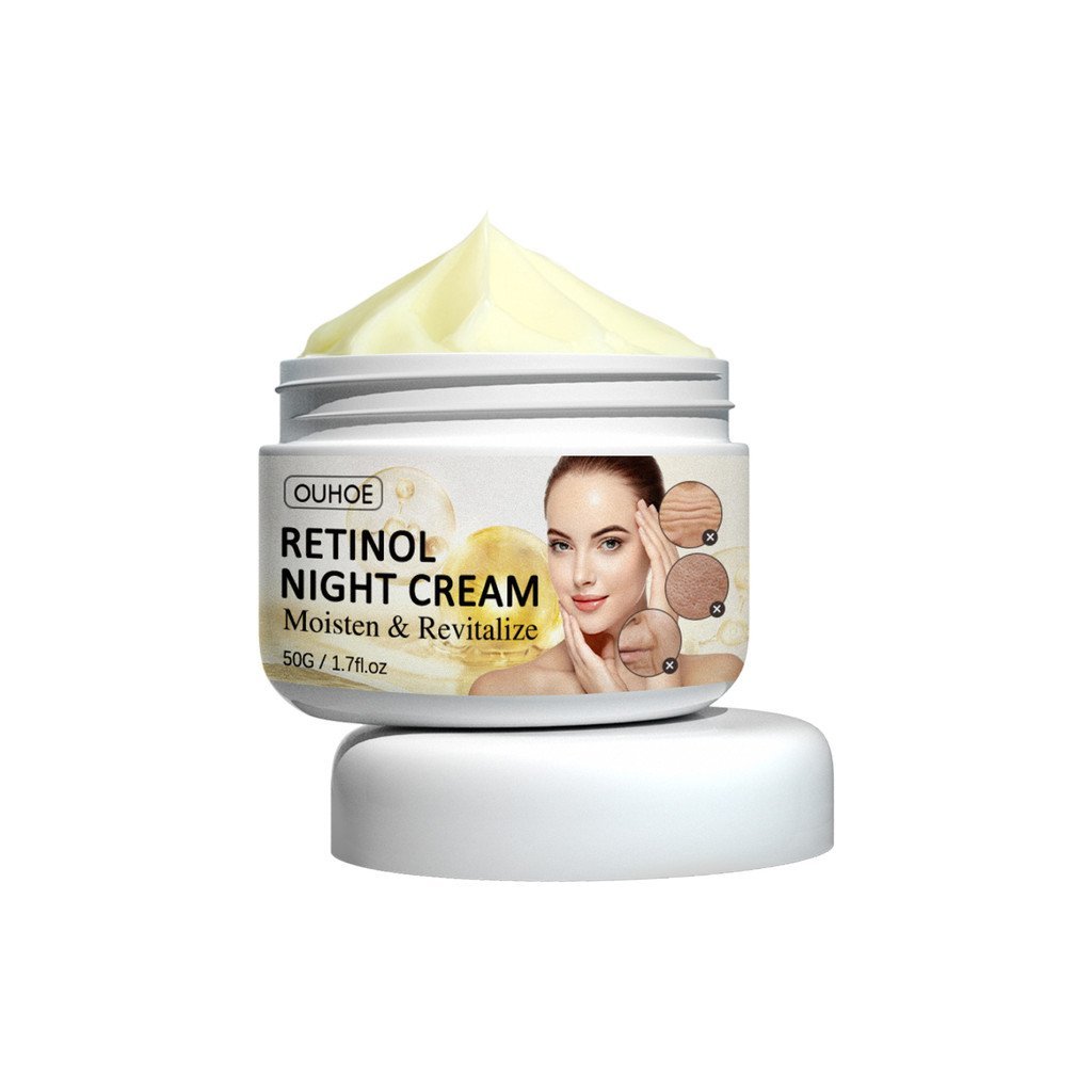 OUHOE Retinol Night Cream Gentle Moisturizing Facial Fine Lines Moisturizing Care Soft Skin Night Cr