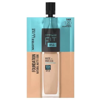 สูตรใหม่🔥Maybelline New York Fit Me Matte + Poreless Foundation (120) 1 กล่อง 6 ซอง