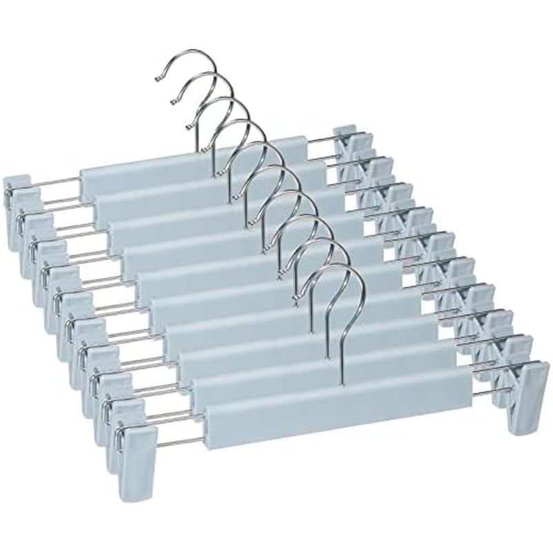 Skirt Hangers，Pants Hangers with Clips，360 ° Swivel Hooks Space Saving Hangers for Pants, Skirts, Cl
