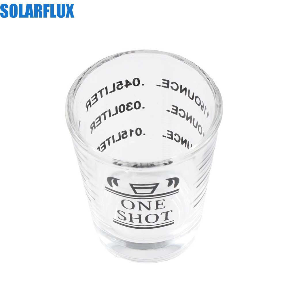 SOLARFLUX Jigger 1.5oz/45ml อุปกรณ์เสริมบาร์เครื่องมือบาร์เทนเดอร์สําหรับงานหนักทนความร้อน