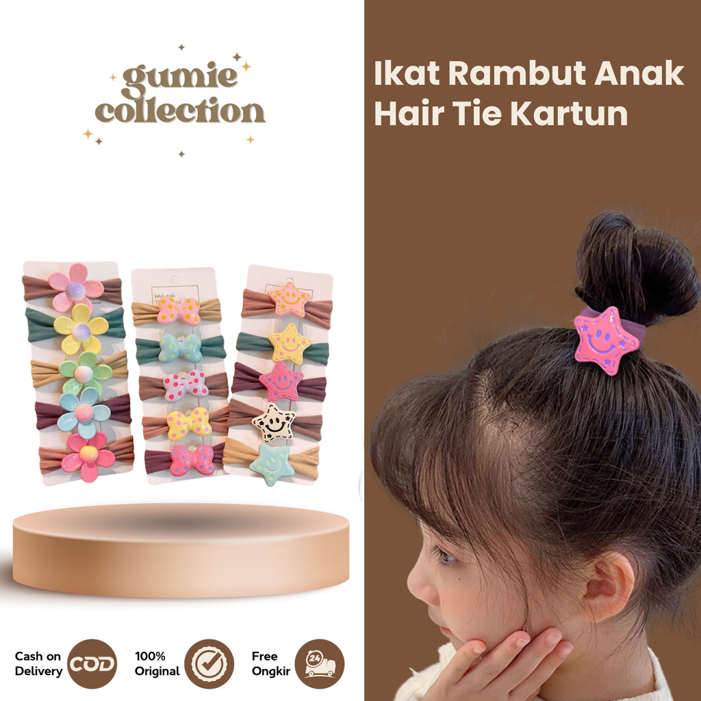 GC - CUTE CHARACTER CHILDRENS HAIR TIE / FASHION CHILDRENS HAIR PAIR
