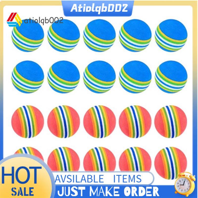 20 ชิ้นลูกกอล์ฟSoft Foam Garden Golf Balls Practice Golf Balls ฟองน้ํา Rainbow Golf Balls สําหรับในร