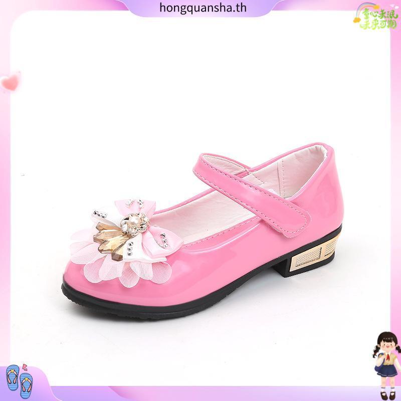 ส่งไว! แถม popbitz Popteen 💓 รุ่นล่าสุด! ปี 2026 รองเท้านักเรียนหญิง หนัง ดำ เบอร์ 30-42