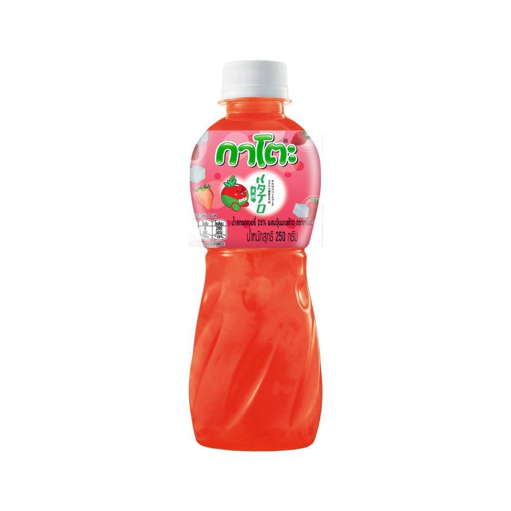 [สินค้าส่งด่วน] กาโตะน้ำสตรอเบอรี่25%วุ้นมะพร้าว 250 มล. KATO STRAWBERRY 25% NATA DE COCO 250 ML.