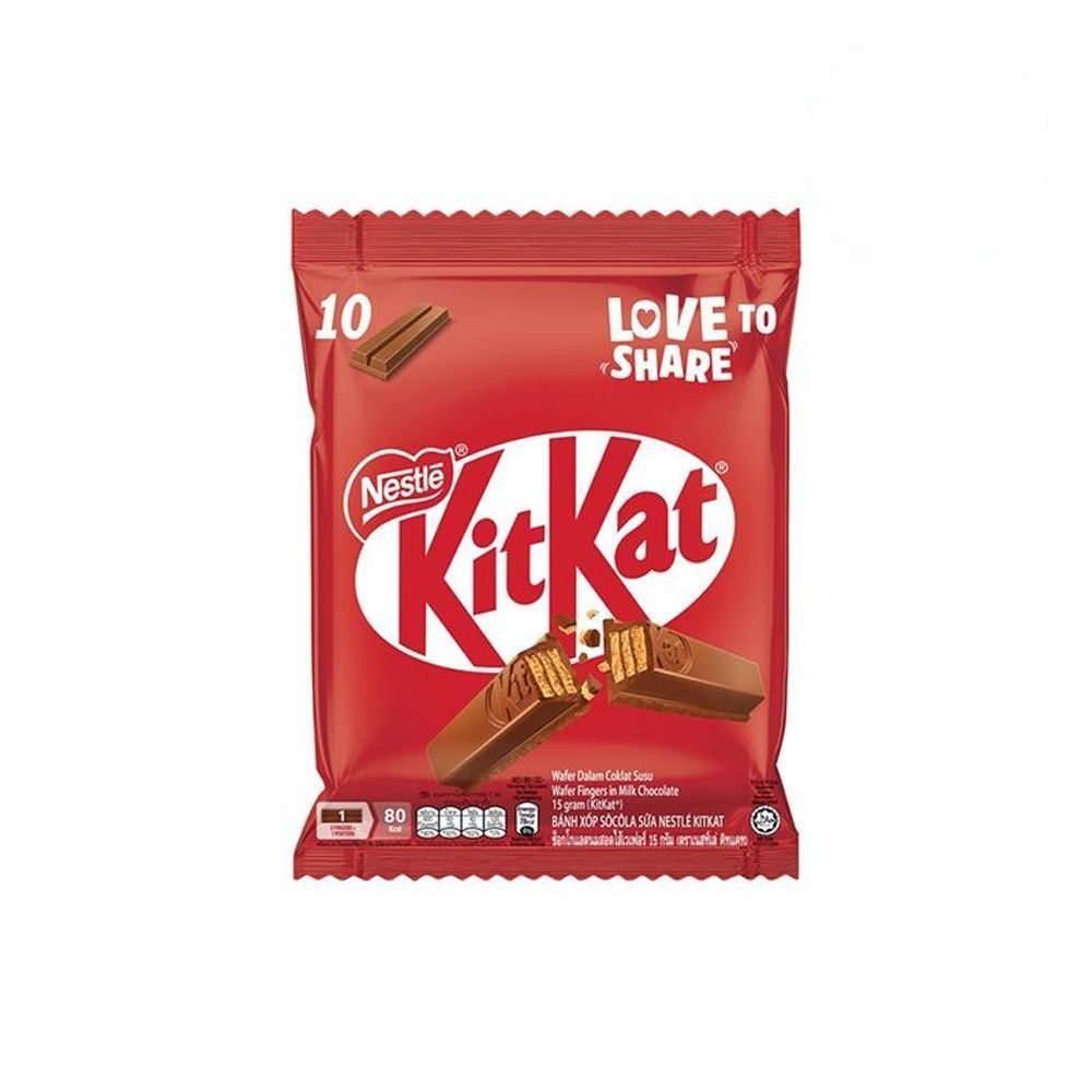 [สินค้าส่งด่วน] คิทแคท ฟันแบ็ก ช็อกโกแลตนมสอดไส้เวเฟอร์ 10 ชิ้น 150 กรัม KITKAT FUNBAG WAFER IN MILK CHOCOLATE