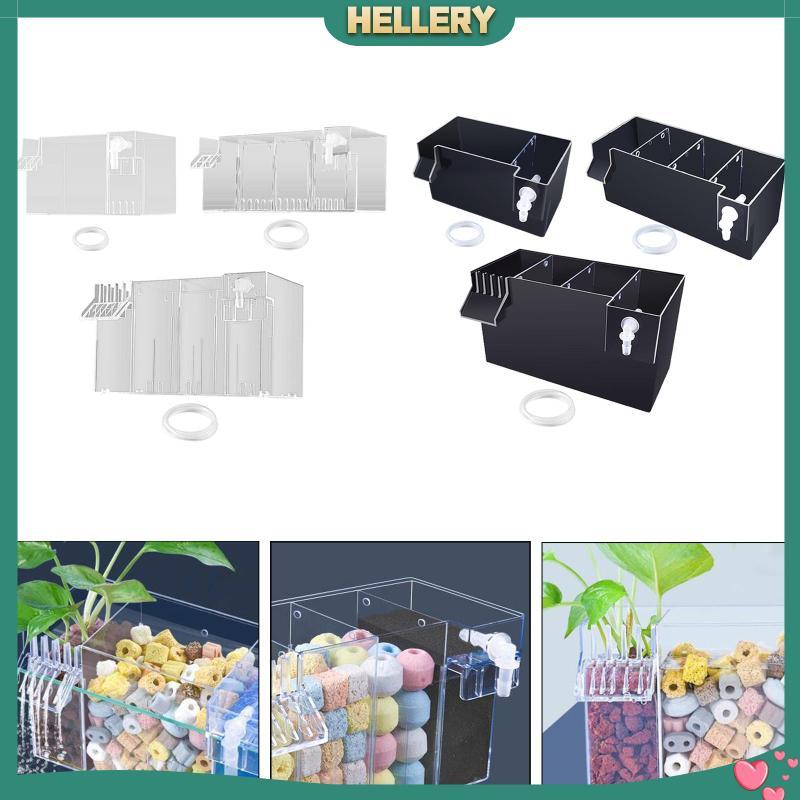 [HelleryTH] Complete Aquarium Filter Multilayer Overflow Box ระบบกรองเงียบสําหรับถังปลาขนาดเล็ก