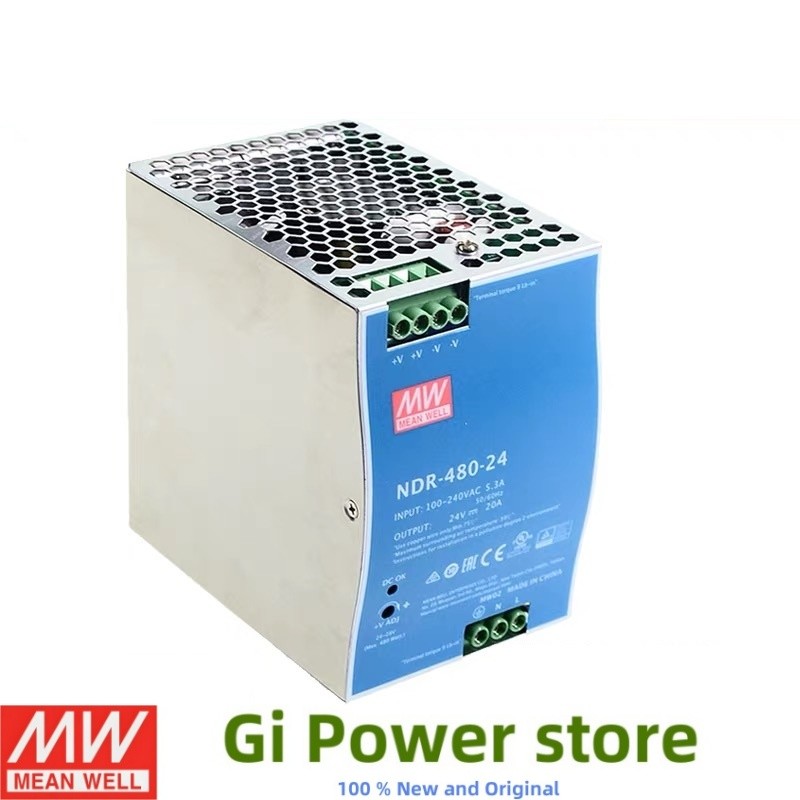 NDR-480 480W MW เอาต์พุตเดี่ยว NDR-480-24 NDR-480-48 switching power supply DRP transformer PLC ไดรฟ