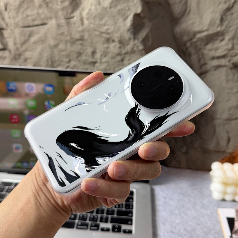 Ink WhaleThin Skin Feeling Frosted Half Cover PCกันกระแทกเคสโทรศัพท์สําหรับHonor Magic 8 Pro 7 Pro 6