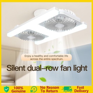 NEW E27 Ceiling Fan Remote Control Fan Light Silent 120W 2 IN 1 LED Ceiling Fan Light