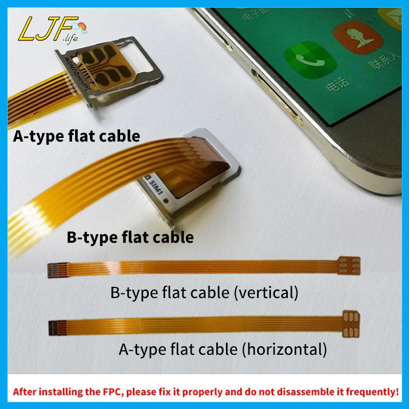 LJF Nano 4FF ซิมการ์ด Converter FPC สายต่อนาโน 4FF Micro 3FF มาตรฐาน 2FF ซิม Usim การ์ดอะแดปเตอร์สาย