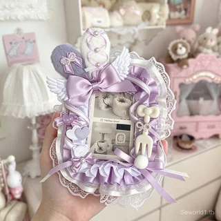 [พร้อมส่งสินค้า] Se.W กับ.ว ลูกไม้ตัดกระต่ายหูผู้ถือบัตรน่ารักอะนิเมะอุปกรณ์ต่อพ่วงการ์ตูนการ์ดขนาดเล็กฝาครอบป้องกัน ทําเอง ตกแต่งกระเป๋า